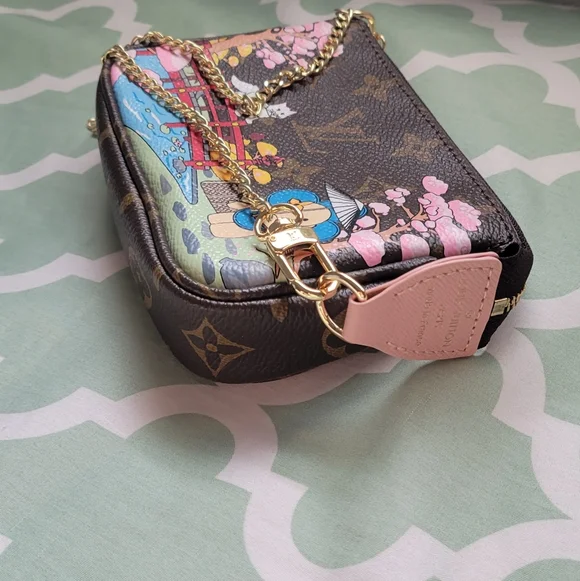 Mini Leather Pouch, Vivienne Flower Pochette - Picture 3 of 7